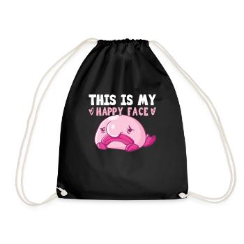Costume de Blobfish - Visage de poisson Blob laid - - Sac de sport léger - noir - Devant