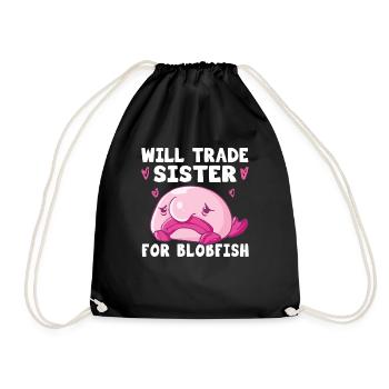 Costume de Blobfish - Visage de poisson Blob laid - - Sac de sport léger - noir - Devant