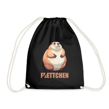 Fat ferret - Drawstring Bag - black - Front