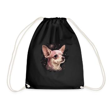 Chihuahua | Pink Jolie Rose Maman Femme ignon - Sac de sport léger - noir - Devant