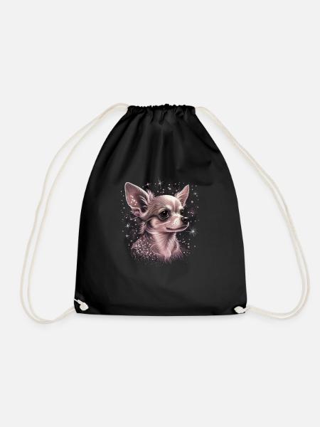 Chihuahua | Pretty Pink Rosa Mädchen Hunde Mama - Turnbeutel - Schwarz