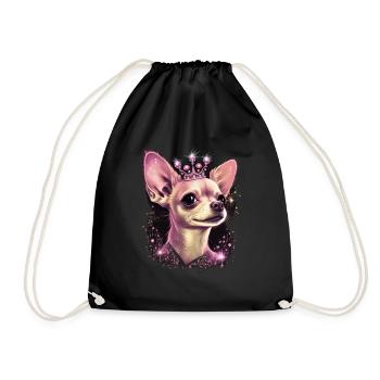 Chihuahua | Pink Jolie Rose Maman Femme ignon - Sac de sport léger - noir - Devant