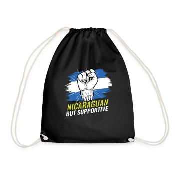 Pas nicaraguayen mais un drapeau du Nicaragua favorable - Sac de sport léger - noir - Devant
