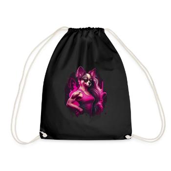 Pink Chihuahua | Fitness Rosa Fitnessstudio Sport - Turnbeutel - Schwarz - Vorne