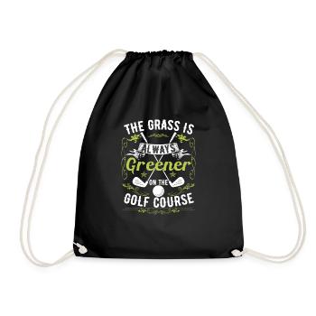 Funny Golf Course Quote Golfer Golfing - Drawstring Bag - black - Front