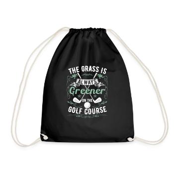 The Grass Is Always Greener On The Golf Course - Drawstring Bag - black - Front