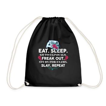 Nursing School Student Future Nurse - Drawstring Bag - black - Front
