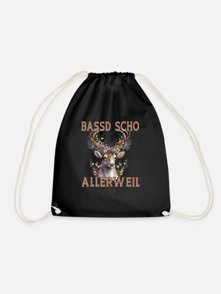 Bassd scho allerweil - Turnbeutel - Schwarz