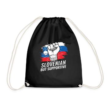 Pas slovène mais favorable au drapeau slovène - Sac de sport léger - noir - Devant