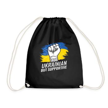 Pas ukrainien mais favorable à l’Ukraine Pays drapeau - Sac de sport léger - noir - Devant