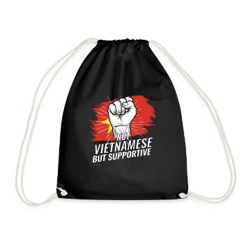 Pas vietnamien mais soutenant le drapeau du Vietnam - Sac de sport léger - noir - Devant
