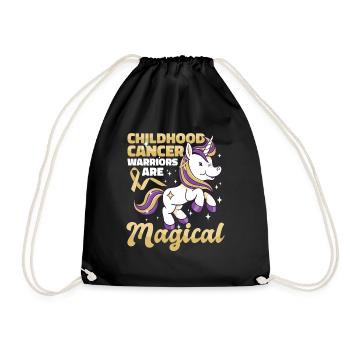 Childhood Cancer Warriors Are Magical - Drawstring Bag - black - Front