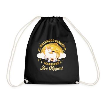 Childhood Cancer Warriors Are Magical - Drawstring Bag - black - Front