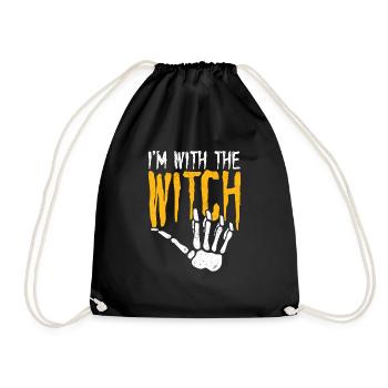 Je suis avec le mari du couple drôle de sorcière - Sac de sport léger - noir - Devant