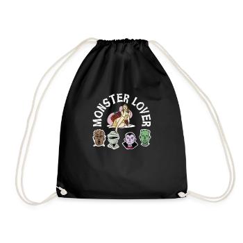 Monster Liebhaber Skelett Lustig Halloween Party - Turnbeutel - Schwarz - Vorne