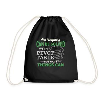 Pivot Table Spreadsheet Nerd Accountant - Drawstring Bag - black - Front