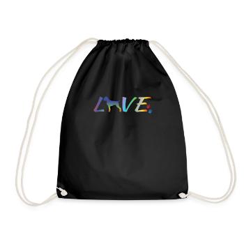 Dogs German Wirehaired Dog Owners - Drawstring Bag - black - Front