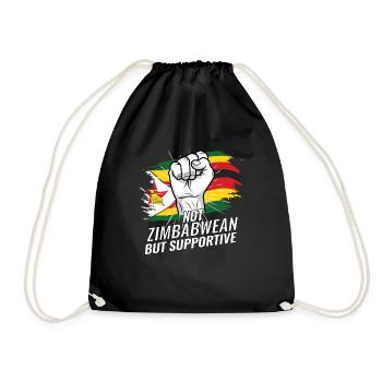 Pas zimbabwéen mais un drapeau zimbabwéen favorable - Sac de sport léger - noir - Devant