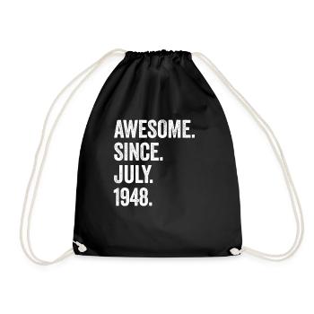 75e anniversaire 75 ans génial depuis juillet 1948 - Sac de sport léger - noir - Devant