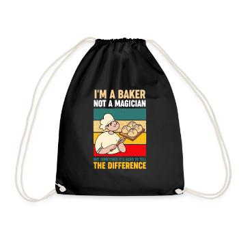Je suis un boulanger, pas un magicien amateur de pâtisserie - Sac de sport léger - noir - Devant