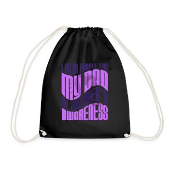 Je porte du violet pour mon père Alzheimer - Sac de sport léger - noir - Devant