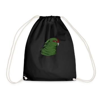 Perruche de chèvre I Motif de perruche pour porte-oiseau - Sac de sport léger - noir - Devant