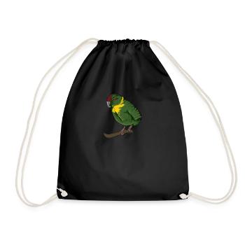 Perruche de chèvre I Motif de perruche pour porte-oiseau - Sac de sport léger - noir - Devant