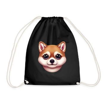Beau portrait de Shiba Inu - Sac de sport léger - noir - Devant
