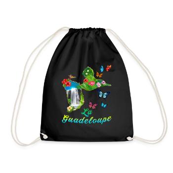 Guadeloupe Ile Papillon Rivières Tropicale - Sac de sport léger - noir - Devant