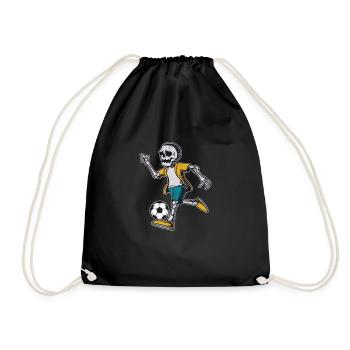 Skeleton Soccer drôle Halloween Sports Player - Sac de sport léger - noir - Devant