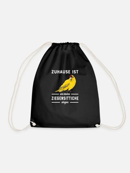 Ziegensittich I Laufsittich Motiv für Vogel Halter - Turnbeutel - Schwarz