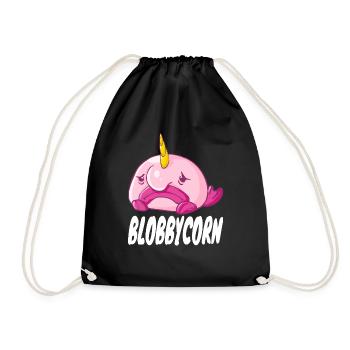 Blobfish Kostüm - Hässliches Blob Fischgesicht - - Turnbeutel - Schwarz - Vorne
