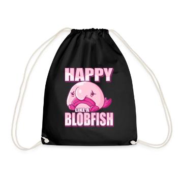 Costume de Blobfish - Visage de poisson Blob laid - - Sac de sport léger - noir - Devant