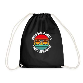 Black Humor Funny - Drawstring Bag - black - Front