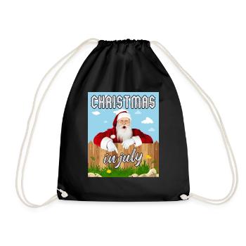 Christmas in July - Drawstring Bag - black - Front
