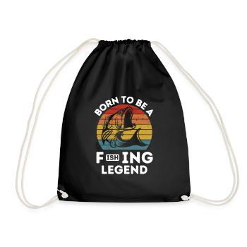 Né pour être une légende du fisching - Sac de sport léger - noir - Devant