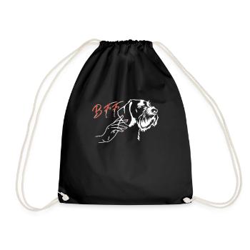 Dogs German Wirehaired Dog Owners - Drawstring Bag - black - Front