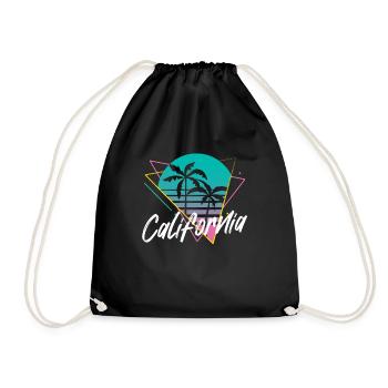 California - Drawstring Bag - black - Front