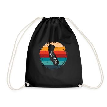California - Drawstring Bag - black - Front