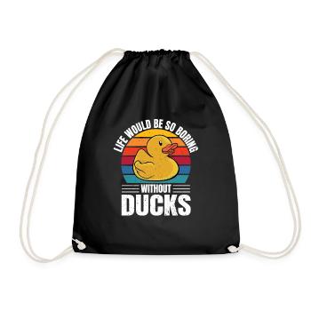 Vintage Life Would Be So Boring Without Rubber Duc - Drawstring Bag - black - Front