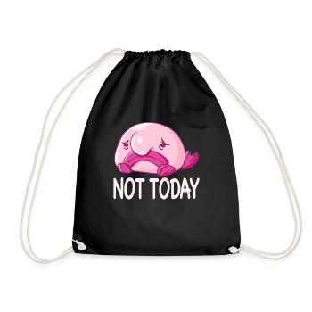 Blobfish Kostüm - Hässliches Blob Fischgesicht - - Turnbeutel - Schwarz - Vorne