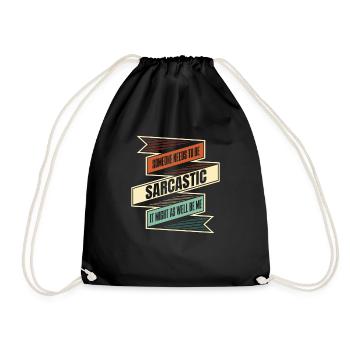 Black humor - Drawstring Bag - black - Front