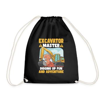 Excavator Master - Drawstring Bag - black - Front