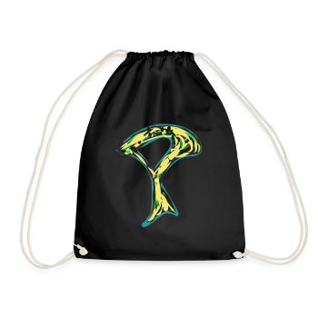 Graffiti - Lettre P - Sac de sport léger - noir - Devant