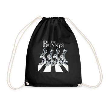 Bunnies - Drawstring Bag - black - Front