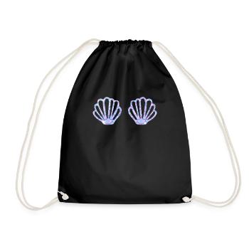 Meerjungfrau Lovers Funny Halloween Muscheln Meer - Turnbeutel - Schwarz - Vorne