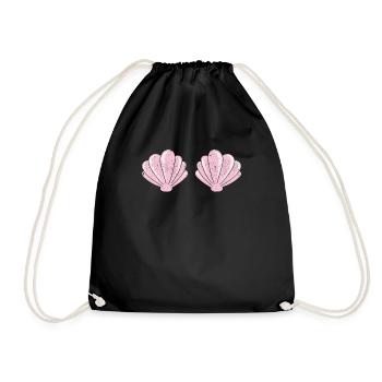 Mermaid Lovers Drôle Halloween Coquillages Mer - Sac de sport léger - noir - Devant