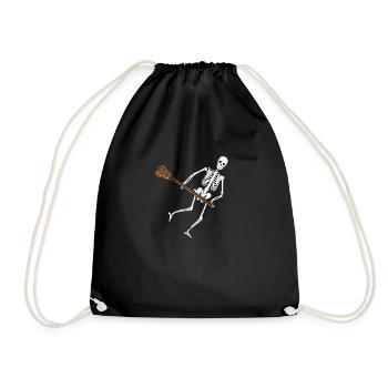 Joueur de crosse de skeleton Entraîneur sportif Fan Drôle - Sac de sport léger - noir - Devant