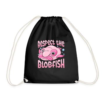 Costume de Blobfish - Visage de poisson Blob laid - - Sac de sport léger - noir - Devant