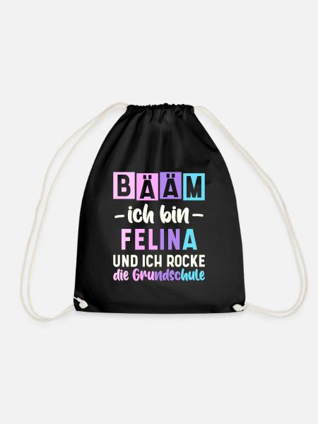 Name Felina Geschenk Grundschule - Turnbeutel - Schwarz